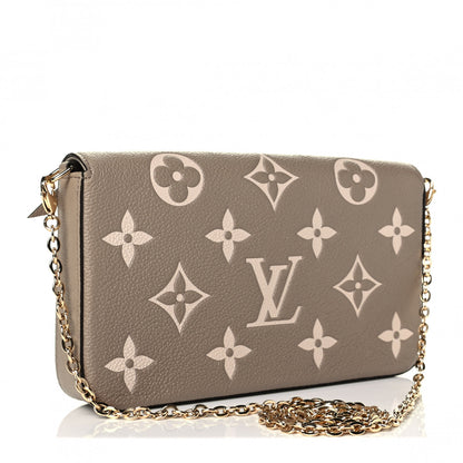 Louis Vuitton Empreinte Monogram Giant Felicie Pochette Tourterelle Creme 2 of 9