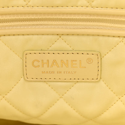 Chanel Shiny Calfskin Quilted Small Chanel 22 Light Yellow 8 of 12