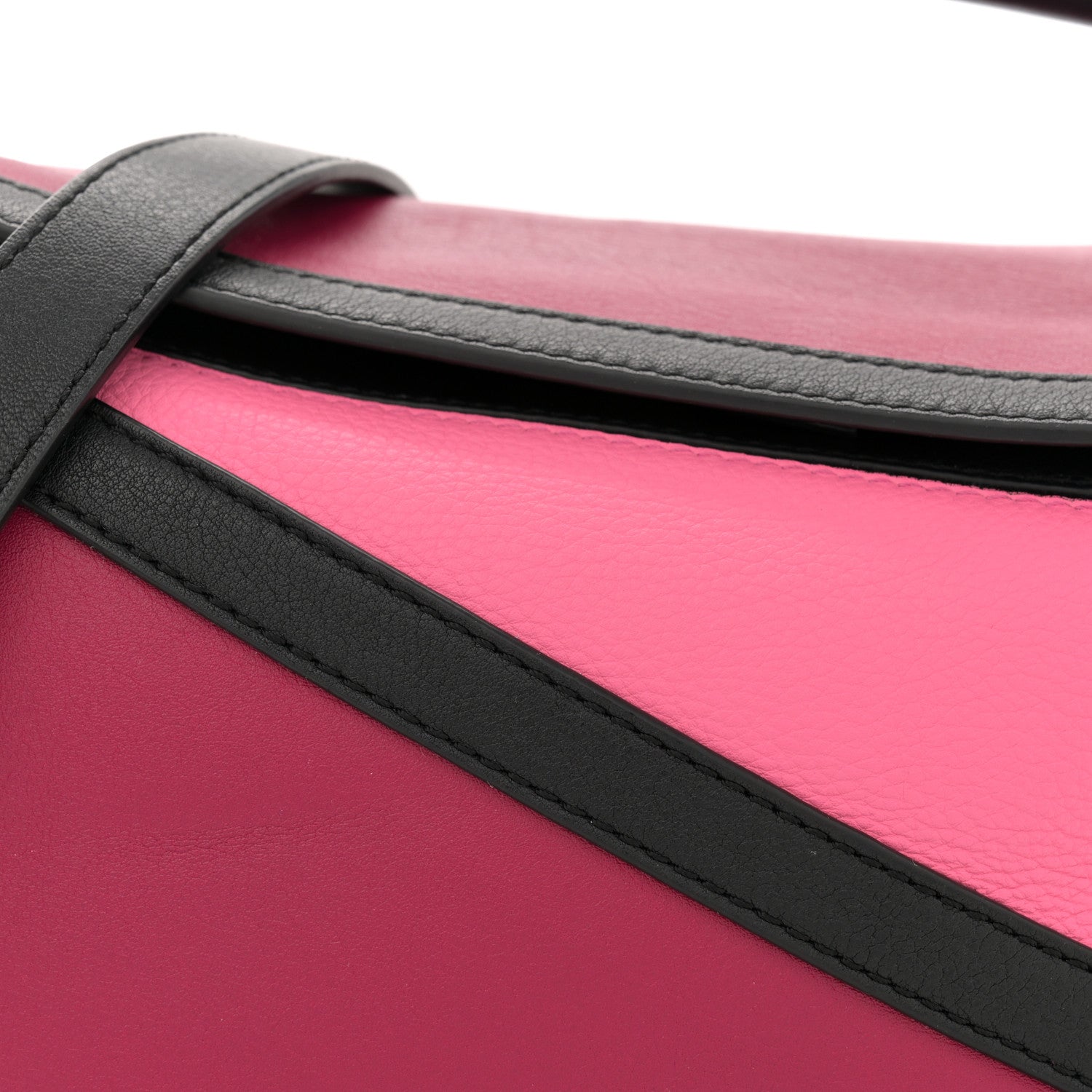 Loewe Calfskin Small Graphic Puzzle Bag Raspberry Wild Rose