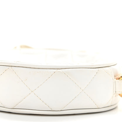 Chanel Lambskin Quilted Round Tassel Crossbody Bag White 11 of 11