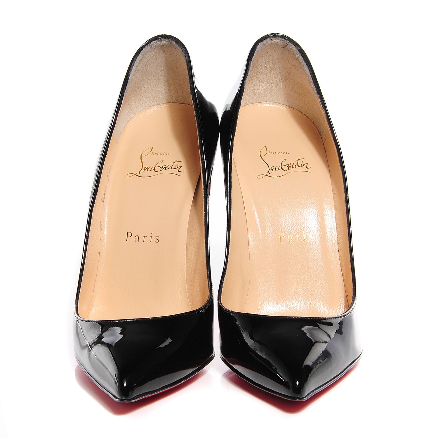 Christian Louboutin Patent Pigalle Follies 100 Pumps 38 Black 2 of 6