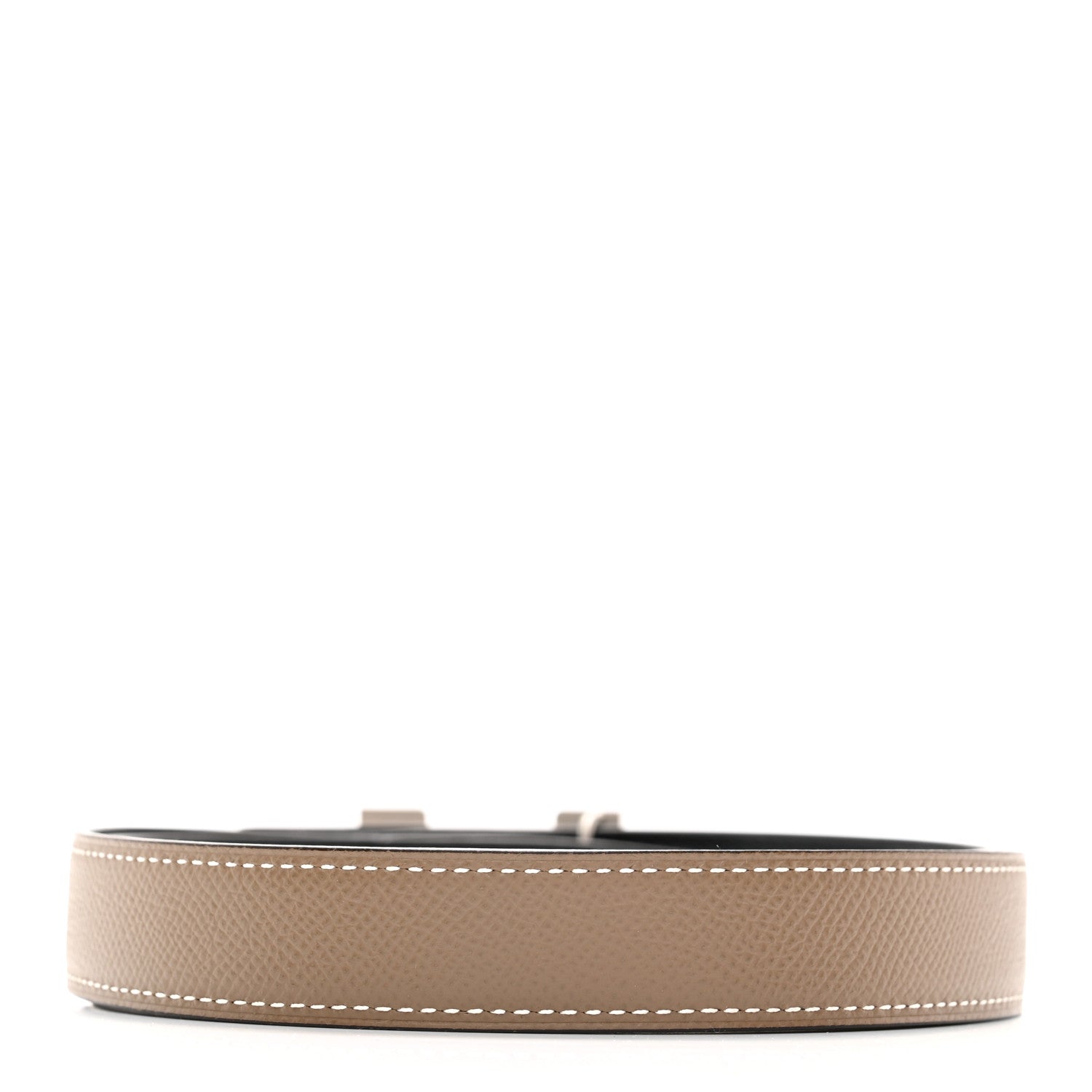 Hermes Swift Epsom 24mm Constance H Belt 80 Black Etoupe 4 of 9
