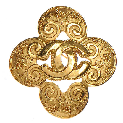 Chanel CC Brooch Gold 1 of 5