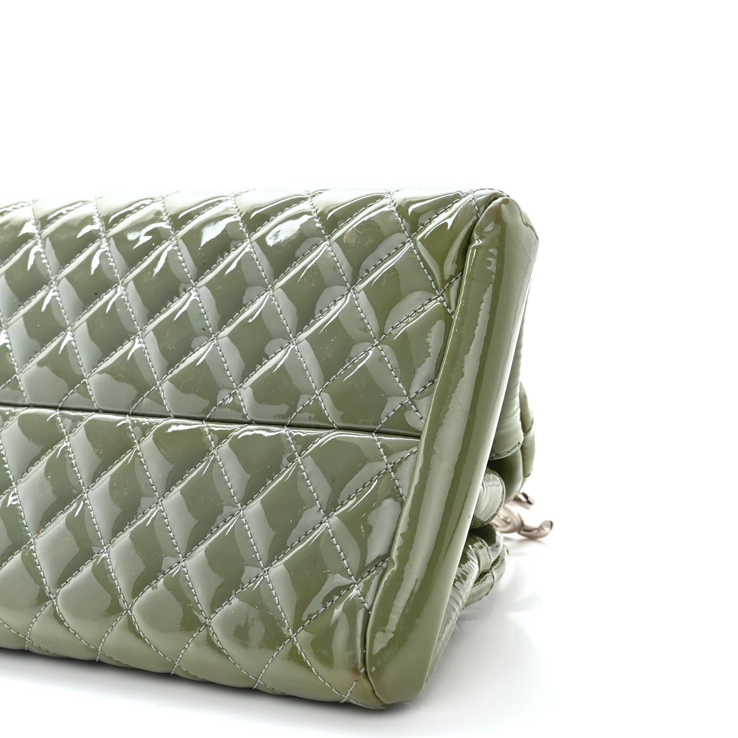 Chanel Patent Quilted Medium Just Mademoiselle Green 11 of 12