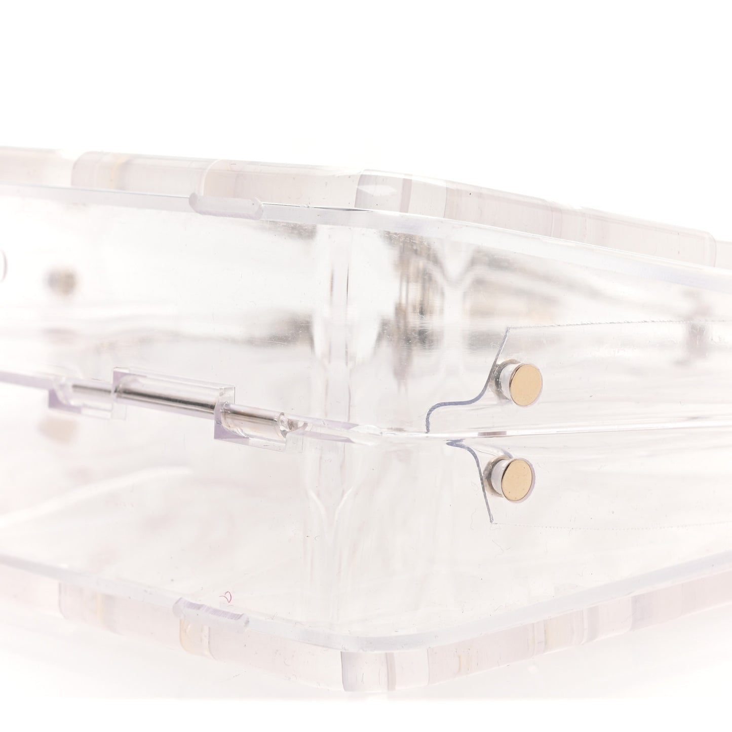 Clear Acrylic Mini Le Troisieme Shopping Bag Transparente