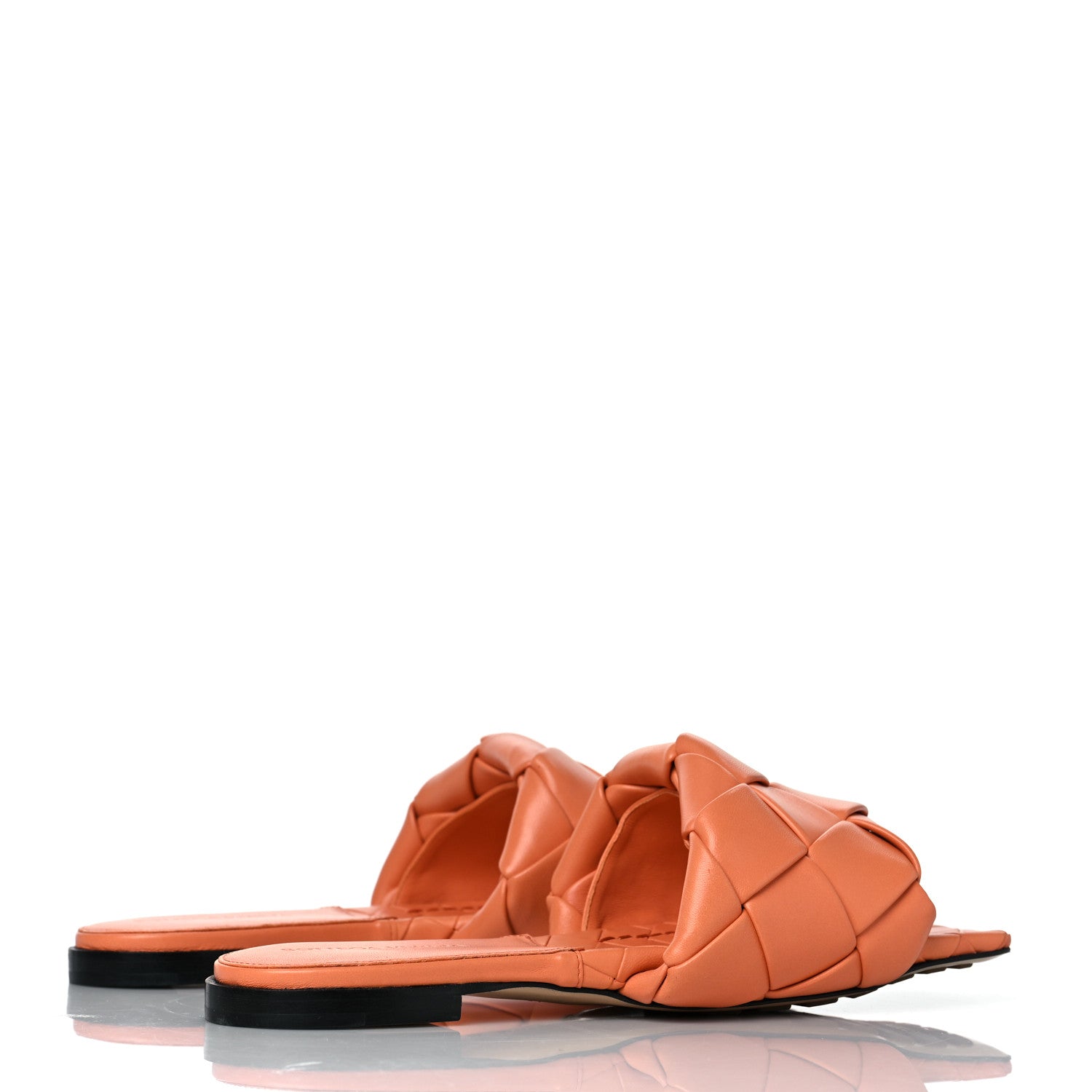 Bottega Veneta Nappa Maxi Intrecciato Lido Flat Sandals 39 Papaya 4 of 7