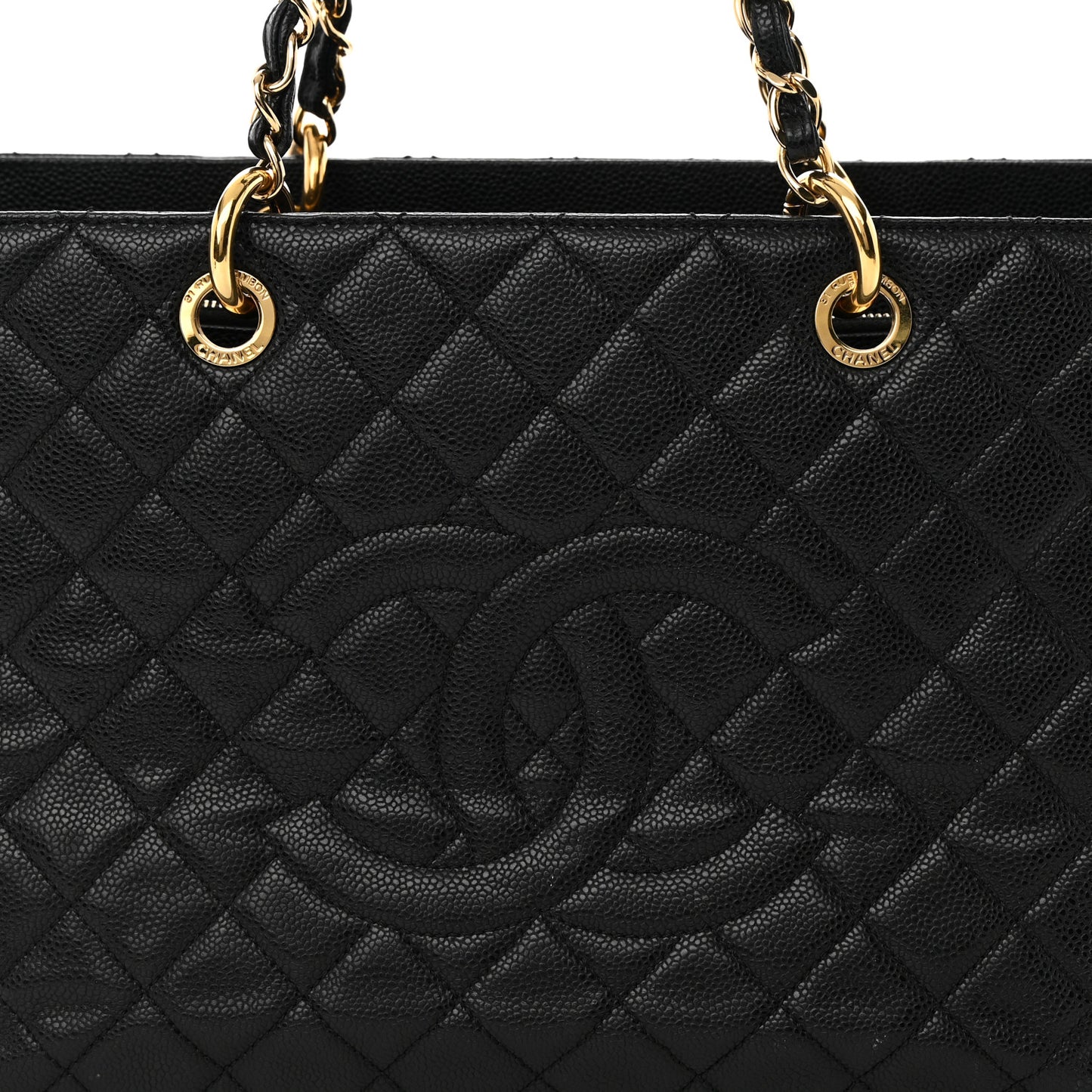Caviar Quilted XL Grand Shopping Tote GST Black