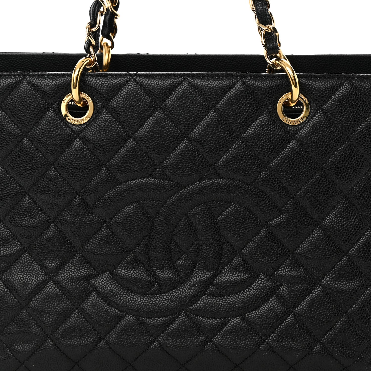 Chanel Caviar Quilted XL Grand Shopping Tote GST Black 8 of 16