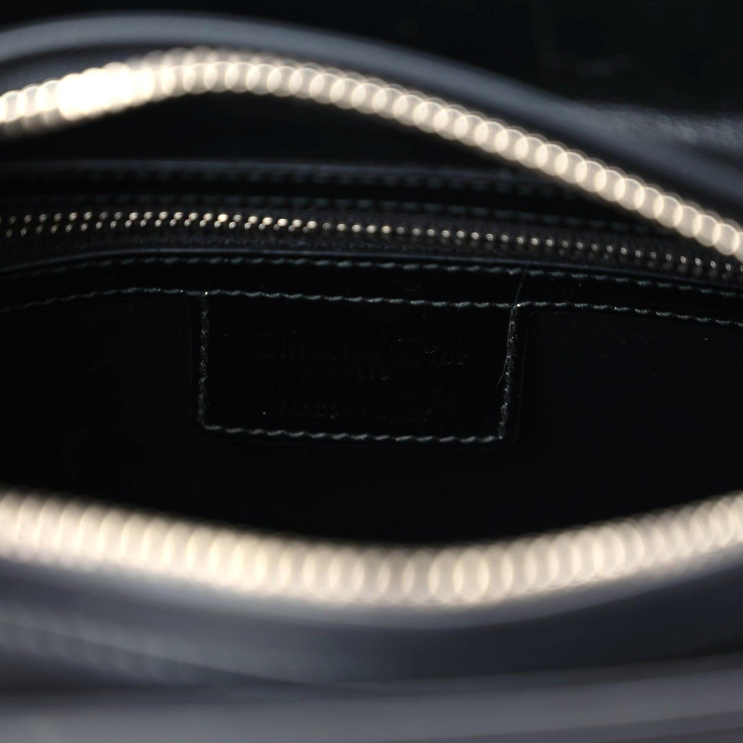 Smooth Calfskin Embroidered Beaded Birds Medium Lady Dior Black