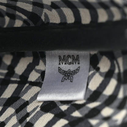 MCM Visetos Liz Shopper Tote Pouch Black 5 of 7