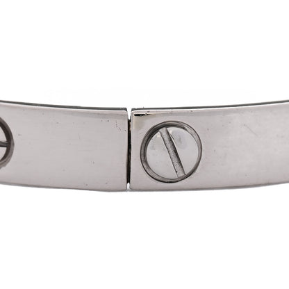 Cartier 18K White Gold LOVE Bracelet 17 6 of 10