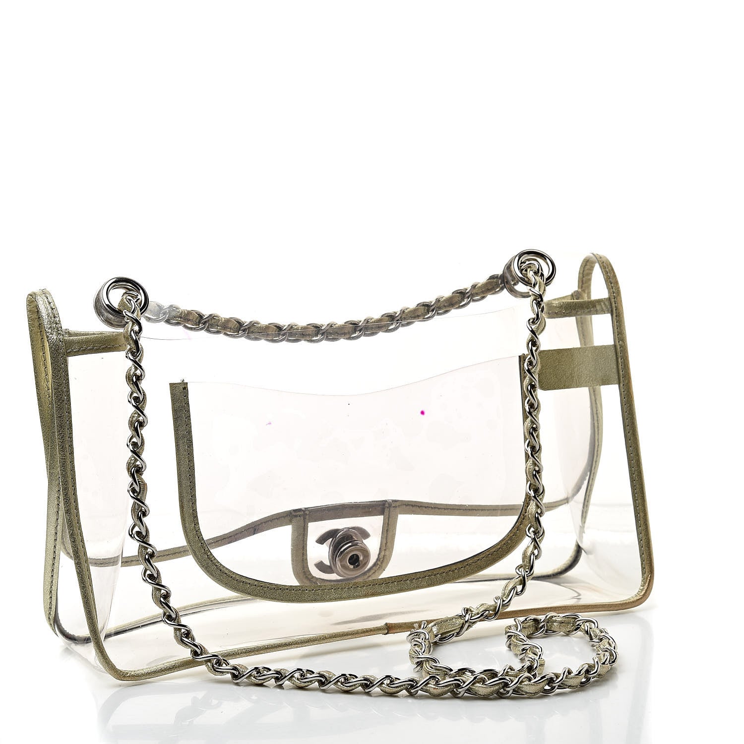 Chanel Lambskin Vinyl Large Naked Flap Gold 3 of 12