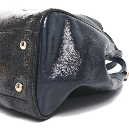 Gucci Patent Small Soho Shoulder Bag Uniform Blue 10 of 10