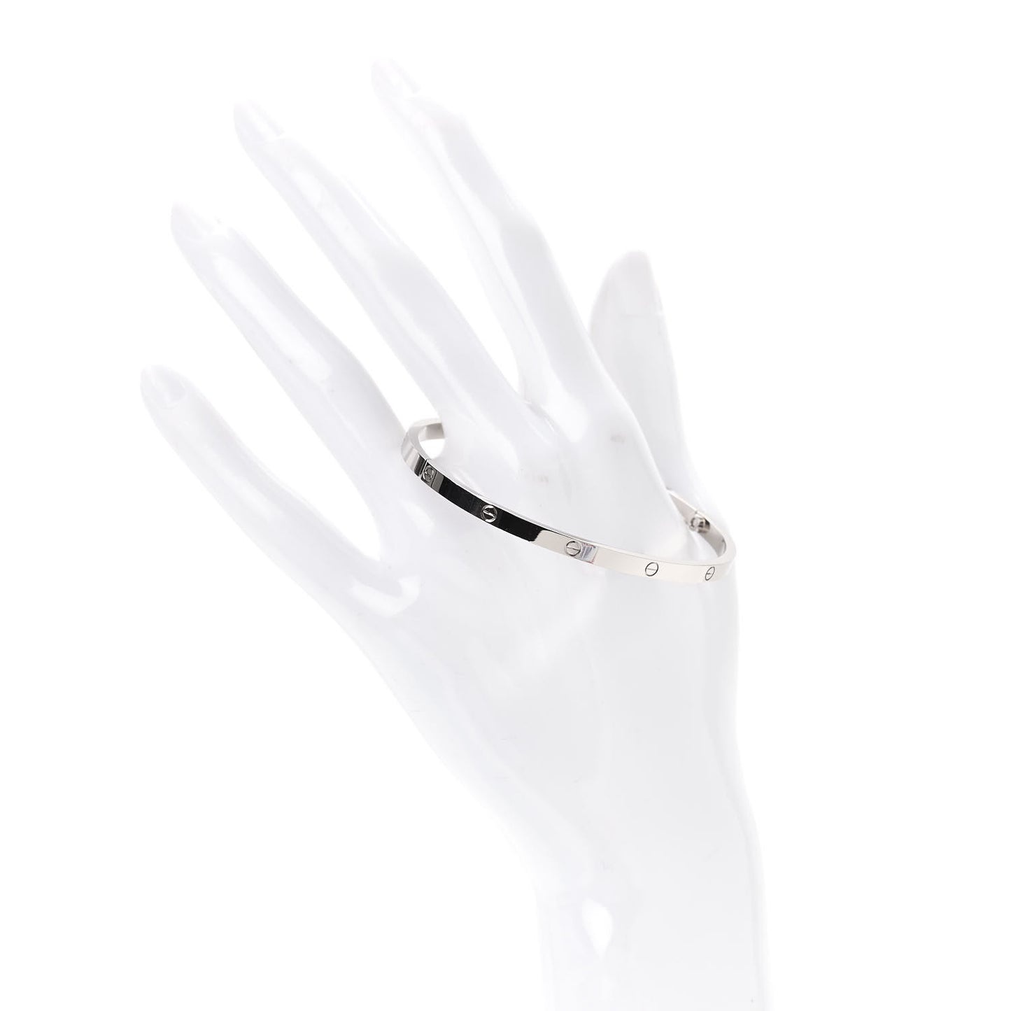 18K White Gold Small LOVE Bracelet 19