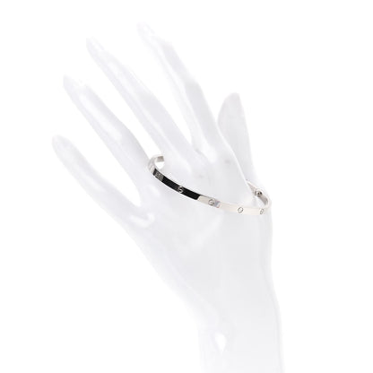 Cartier 18K White Gold Small LOVE Bracelet 19 2 of 6