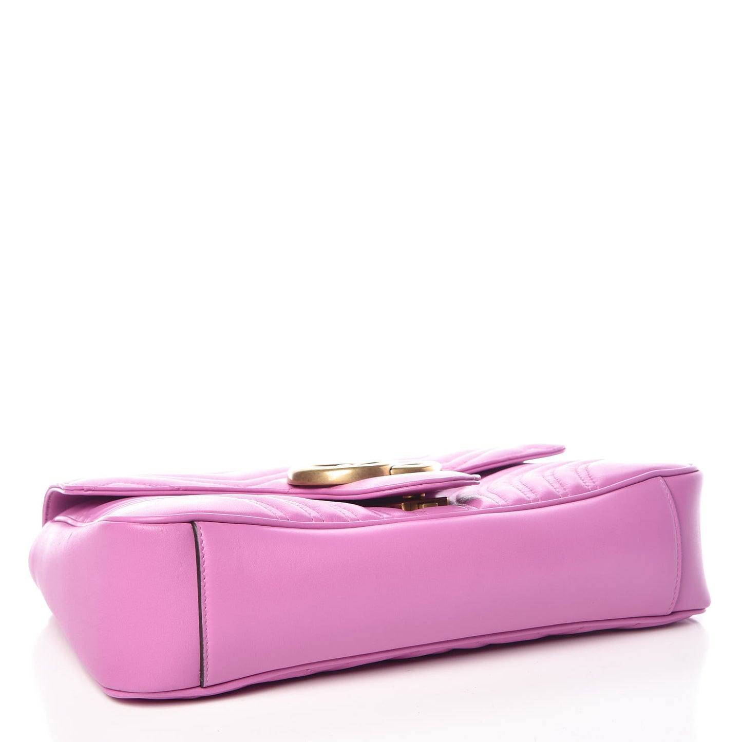 Calfskin Matelasse Medium GG Marmont Shoulder Bag Candy Mousse