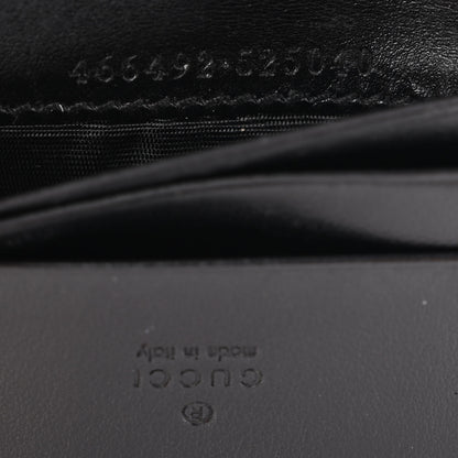 Gucci Calfskin Matelasse GG Marmont Card Case Wallet Black 7 of 14