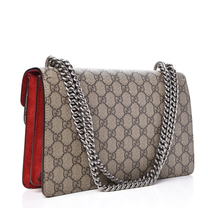 Gucci GG Supreme Monogram Small Dionysus Shoulder Bag Red 3 of 9