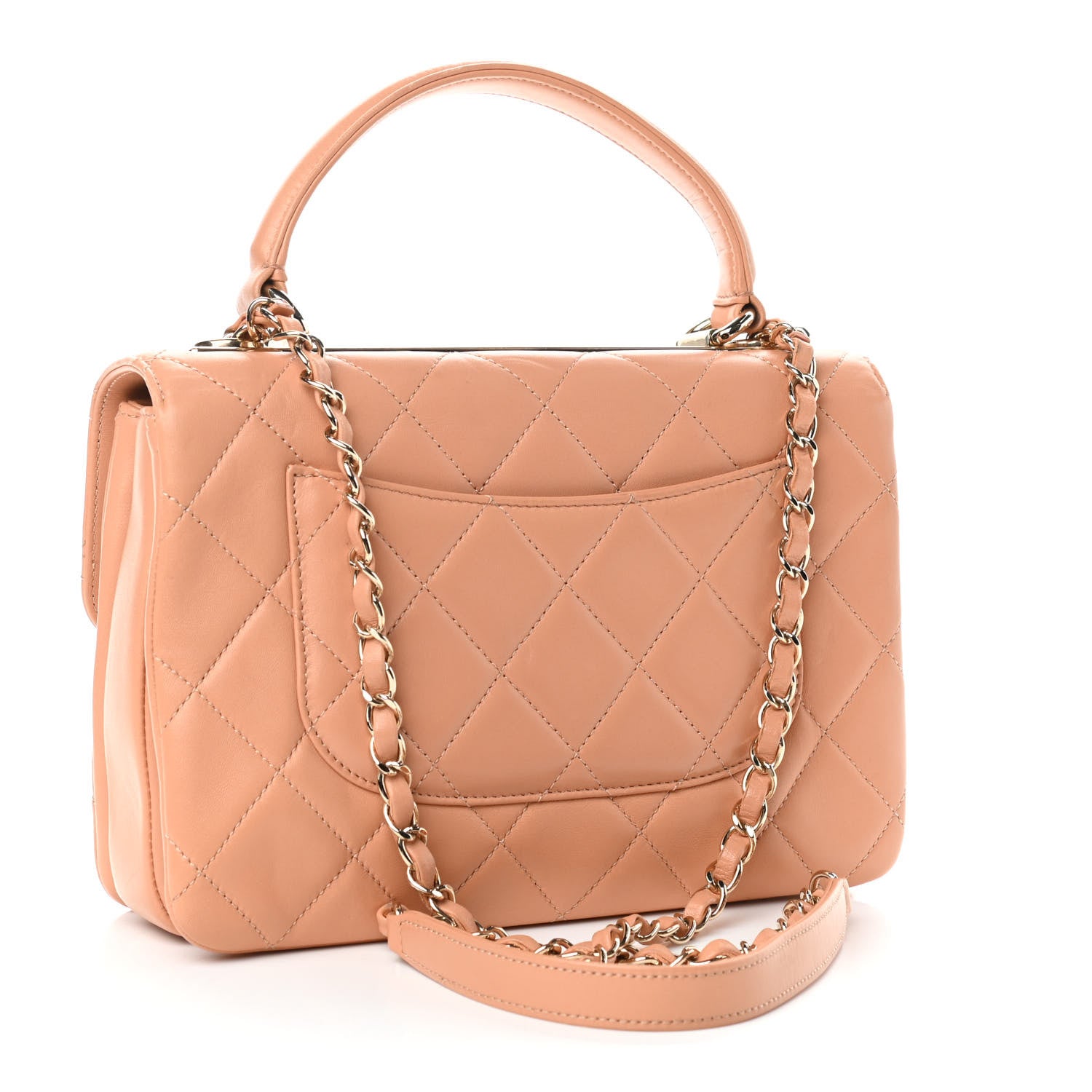 Chanel Lambskin Quilted Small Trendy CC Flap Dual Handle Bag Camel 3 of 10