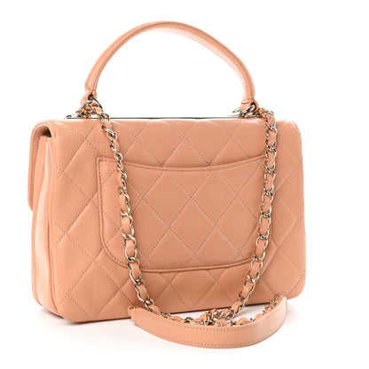 Chanel Lambskin Quilted Small Trendy CC Flap Dual Handle Bag Camel 3 of 10