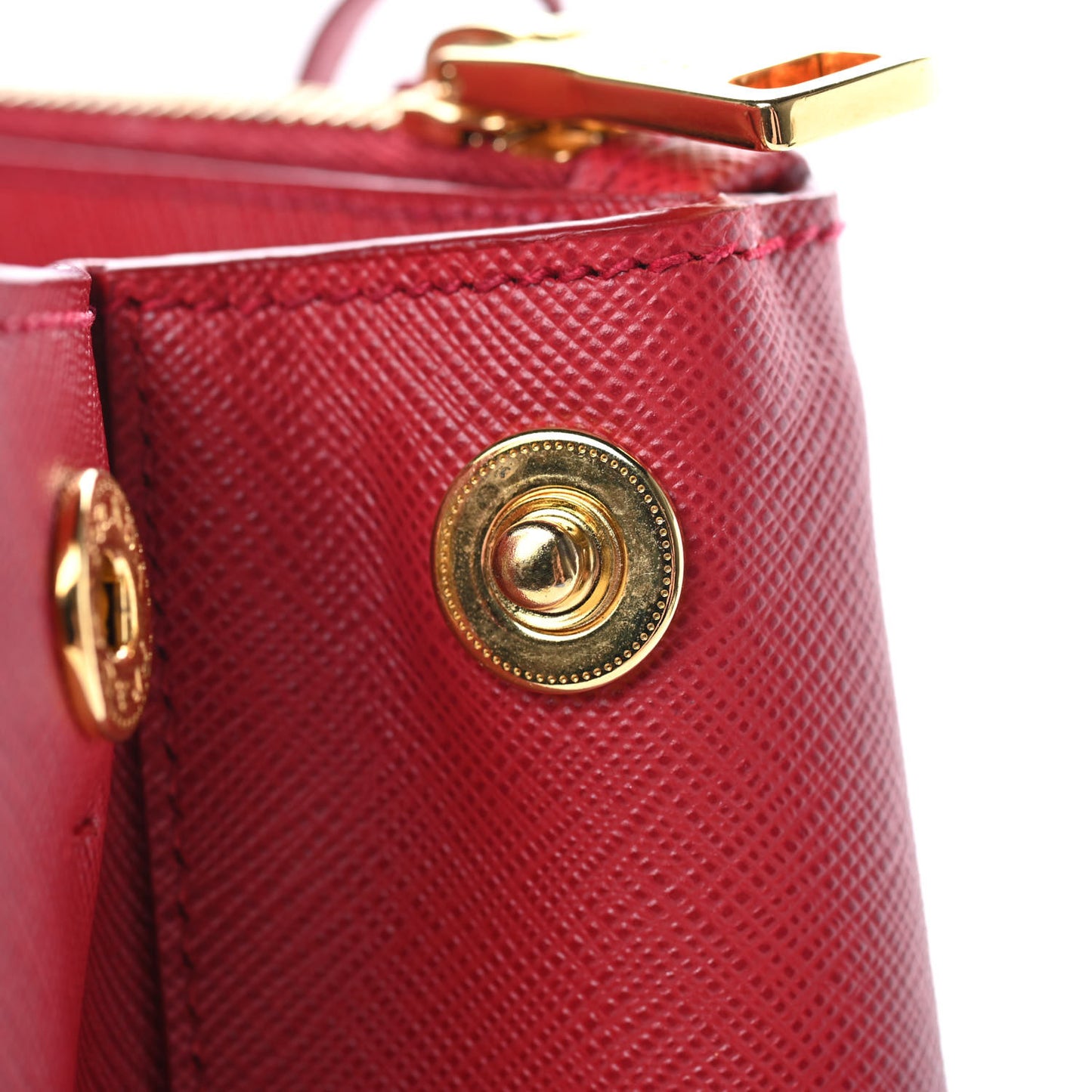 Saffiano Medium Galleria Double Zip Tote Fuoco