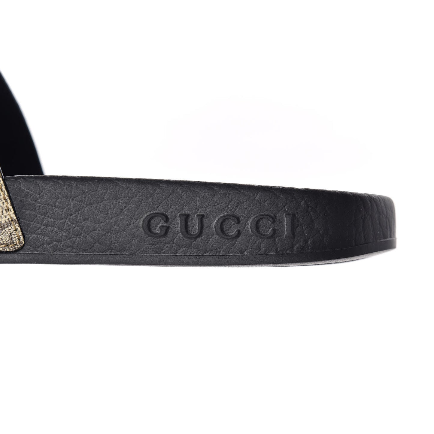 GG Supreme Monogram Pearls Slide Sandals 34 Beige
