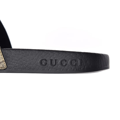 Gucci GG Supreme Monogram Pearls Slide Sandals 34 Beige 7 of 8