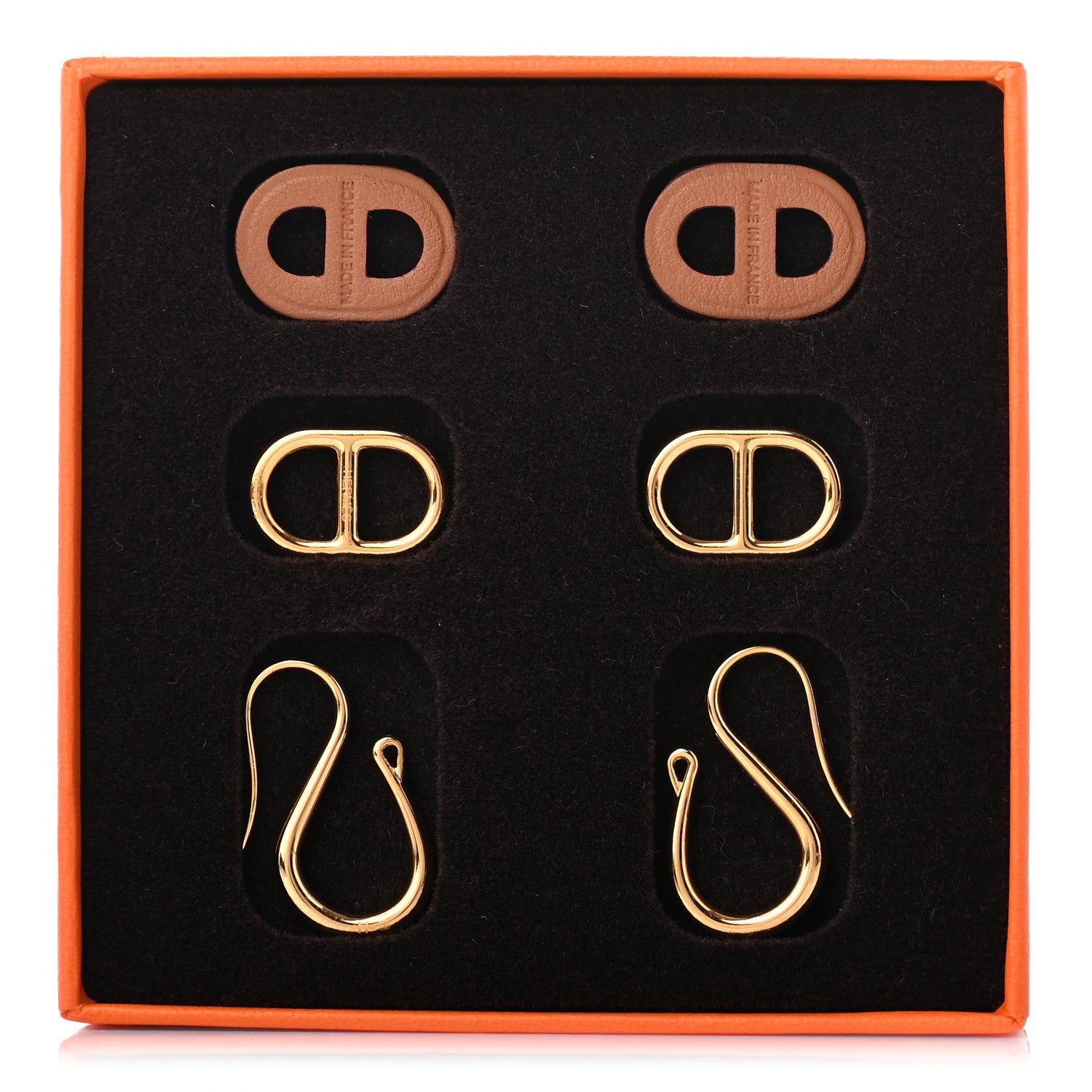 Hermes Swift O'Maillon Earrings Gold 6 of 6