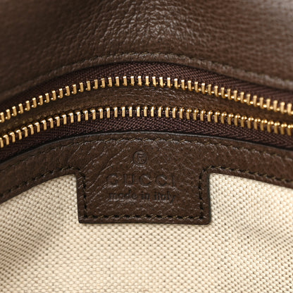 Gucci GG Supreme Monogram Textured Dollar Calfskin Web Medium Blondie Top Handle Shoulder Flap Bag Beige Ebony New Acero 7 of 11