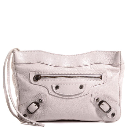 Balenciaga Agneau Classic Hardware Porte Toilette Makeup Clutch Nacre 1 of 10