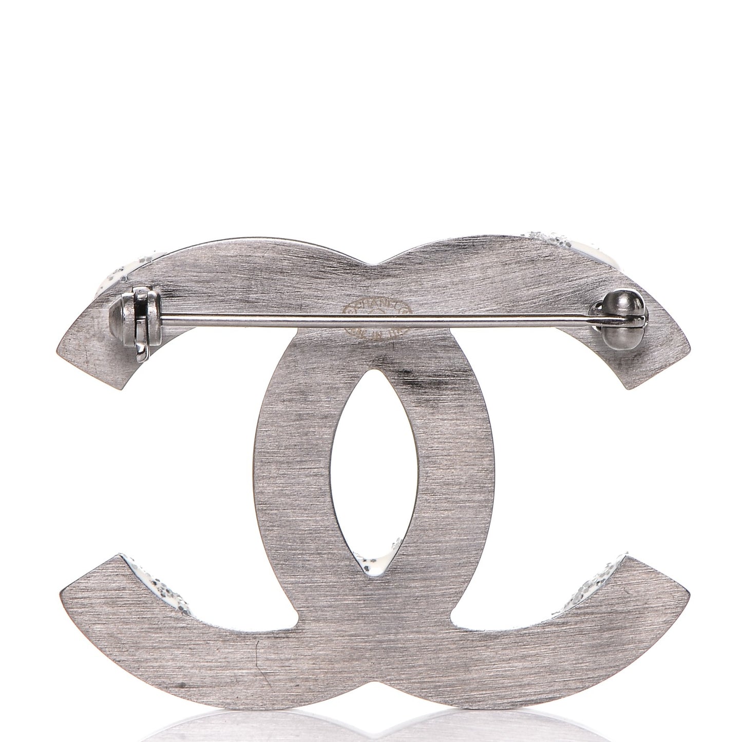 Ruthenium Crystal Enamel CC Brooch