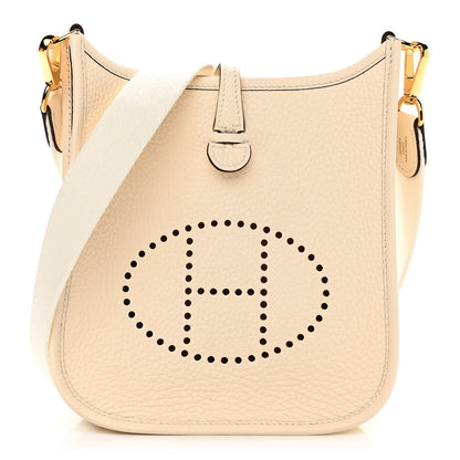 Hermes Taurillon Clemence Amazone Evelyne TPM Nata Craie 1 of 11