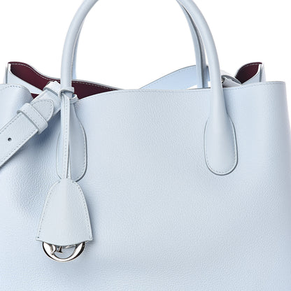 Christian Dior Supple Grained Calfskin Large Open Bar Tote Light Blue 7 of 9