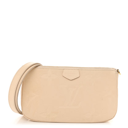 Louis Vuitton Empreinte Monogram Giant Multi Pochette Accessories Large Pochette Cream 1 of 10