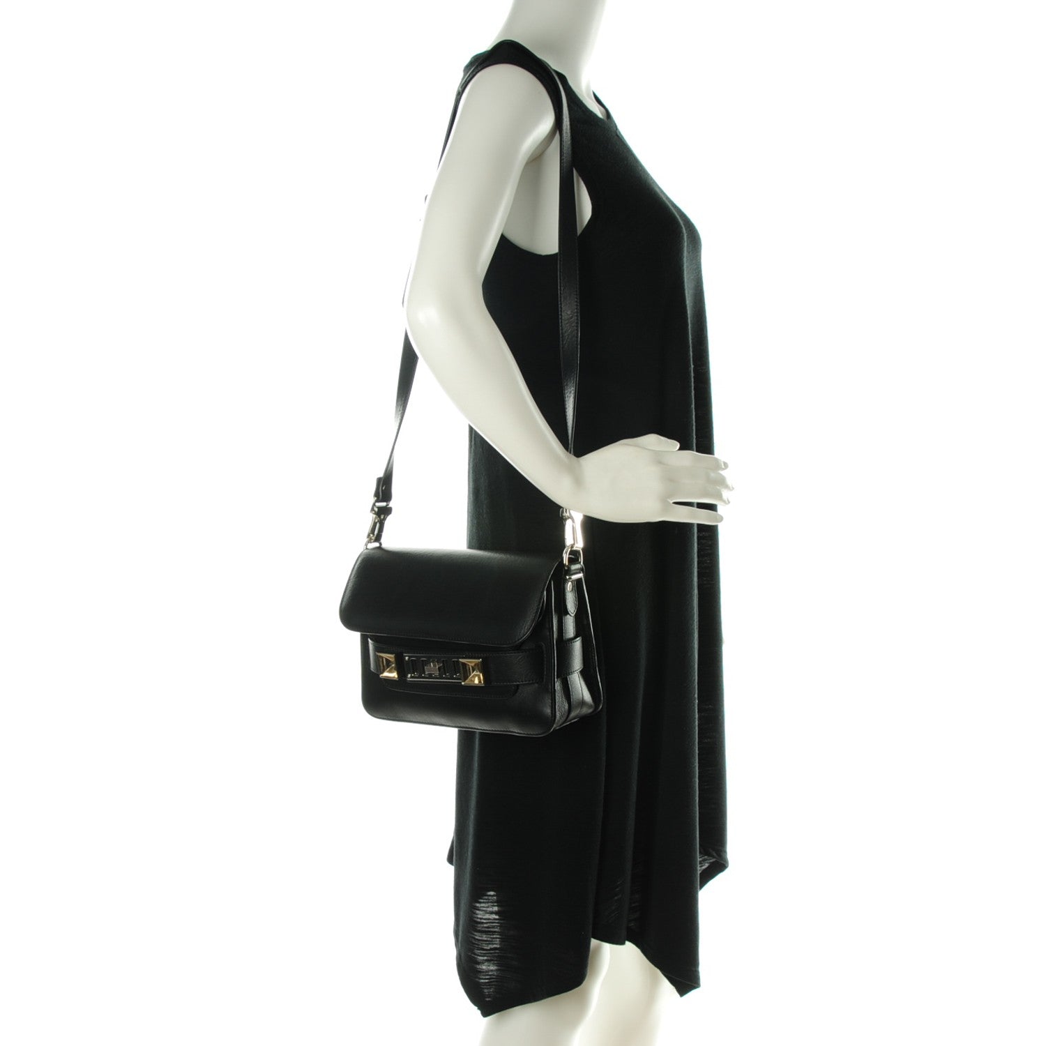 Proenza Schouler Calfskin Mini PS11 Classic Shoulder Bag Black 2 of 7