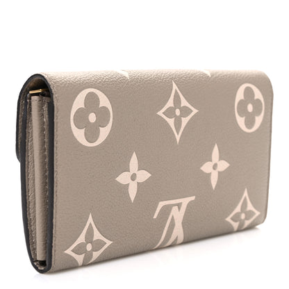 Louis Vuitton Empreinte Monogram Giant Sarah Wallet Tourterelle Creme 3 of 6