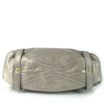 Miu Miu Leather Vitello Lux Bow Satchel Gray 5 of 11