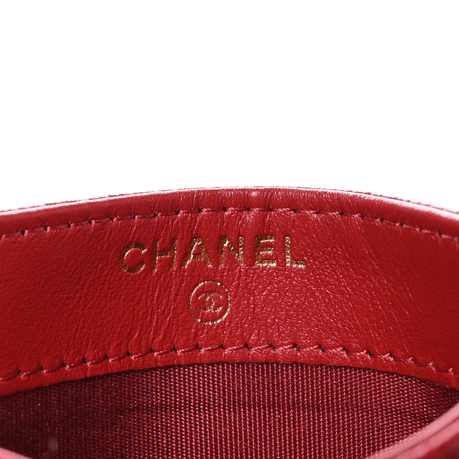 Chanel Caviar Camellia Embossed Card Holder Red 10 of 12