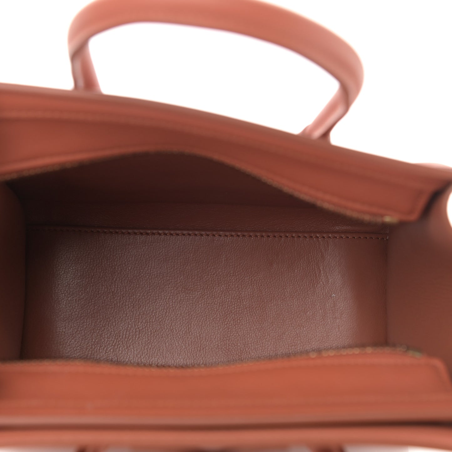Smooth Calfskin Nano Luggage Terracotta