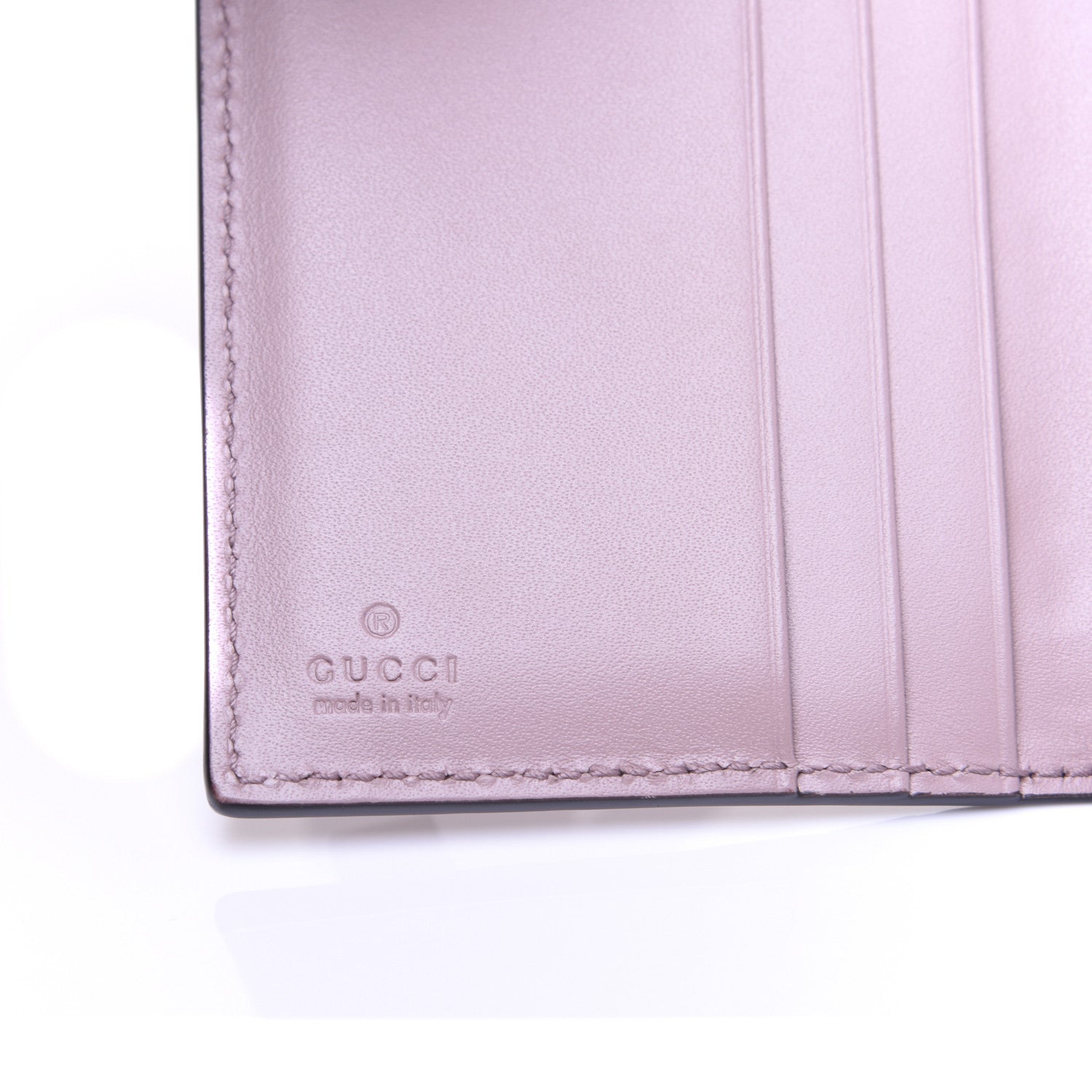 Gucci Guccissima Bow Train Pass Case Soft Pink 8 of 11