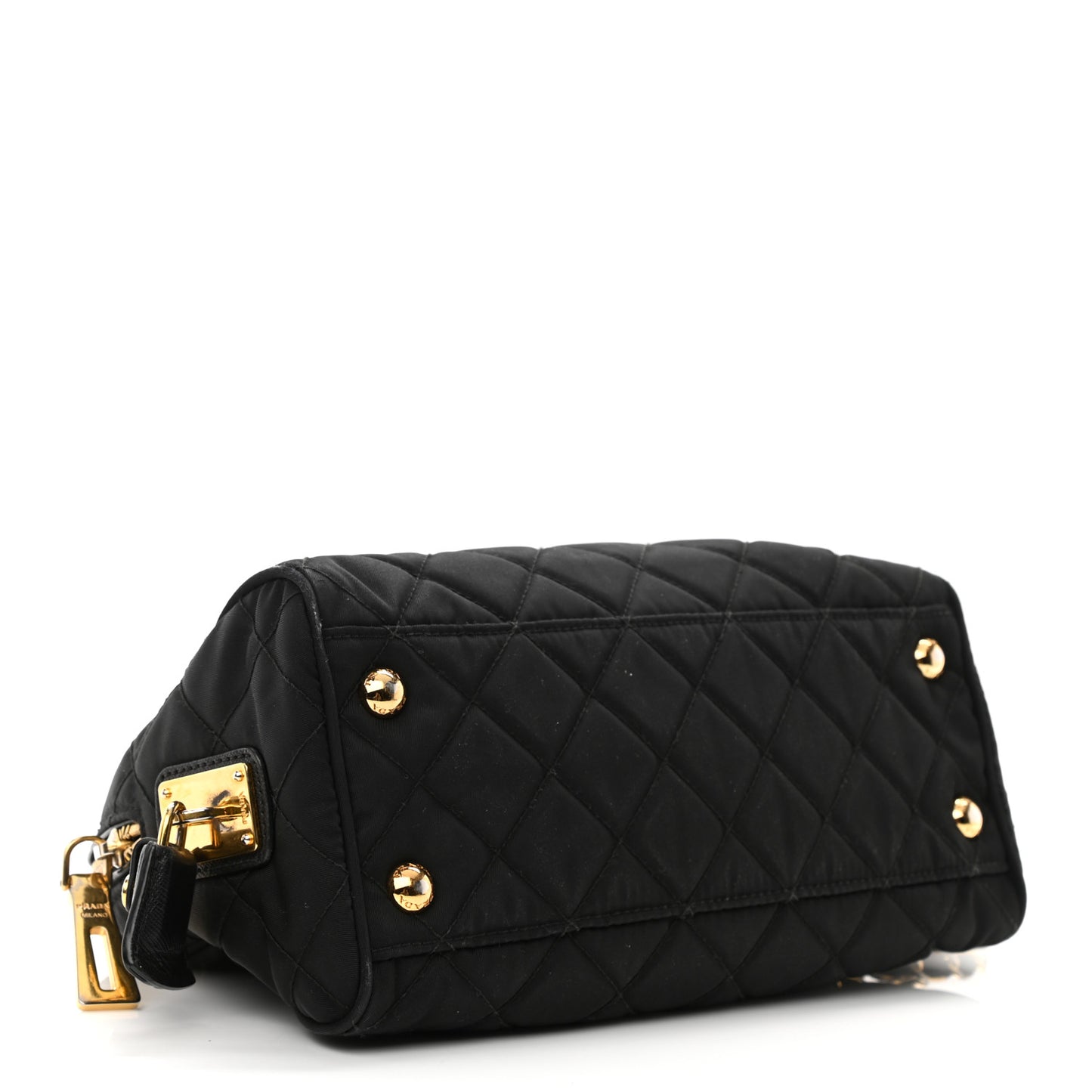 Nylon Tessuto Impuntu Quilted Flap Black