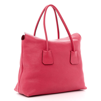 Burberry Grainy Calfskin Medium Baynard Tote Pink Azalea 3 of 11