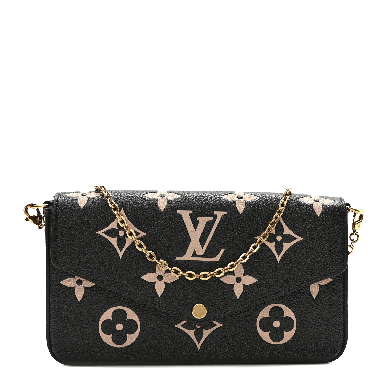 Louis Vuitton Empreinte Monogram Giant Felicie Pochette Black Beige 1 of 10