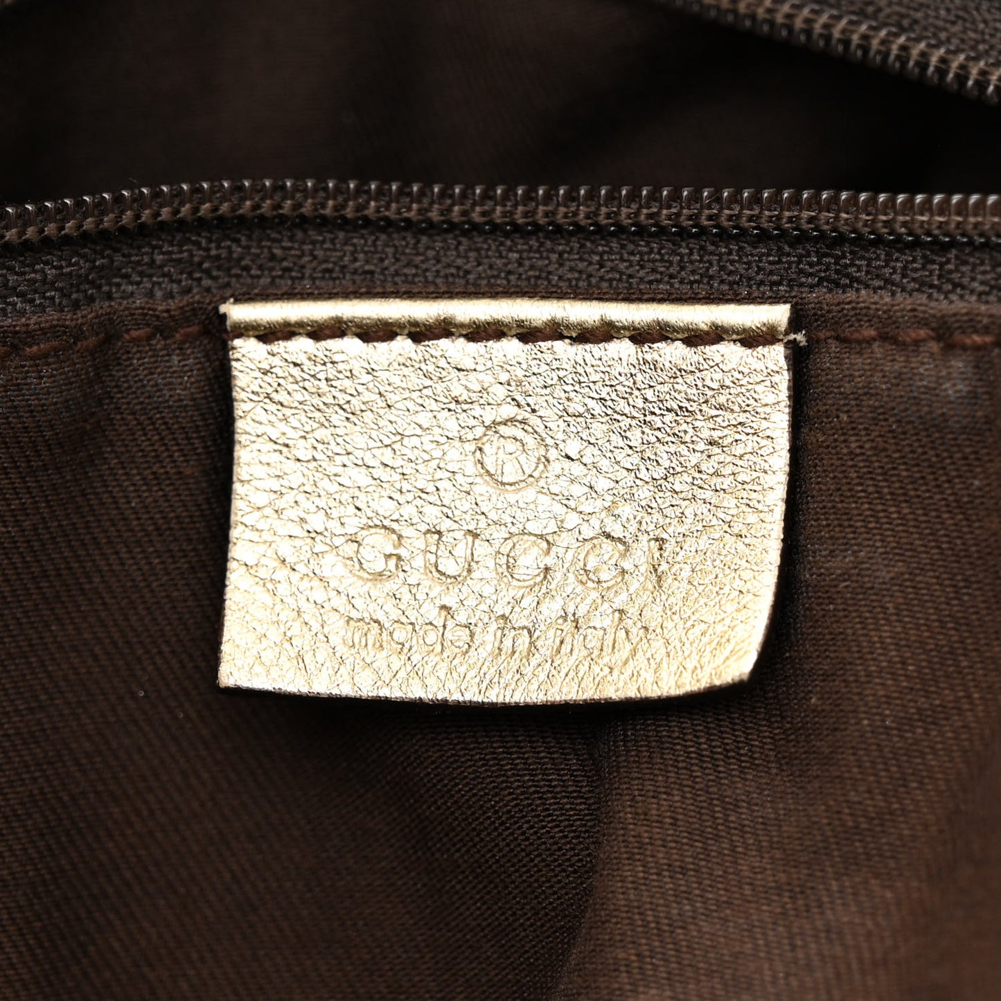 Monogram Large D Gold Hobo Metallic Gold