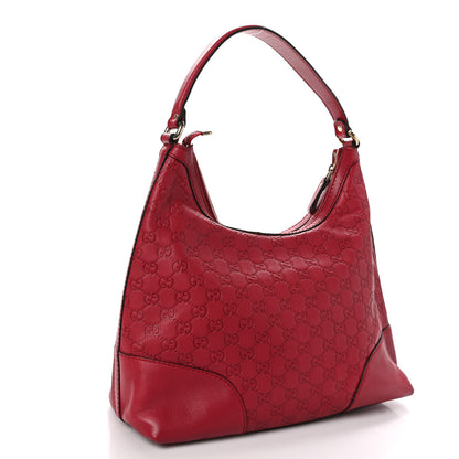 Gucci Guccissima Medium Lovely Heart Hobo Red 3 of 10