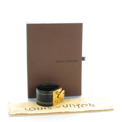Louis Vuitton Chèvre Suhali S Lock Bracelet Small Black 5 of 7