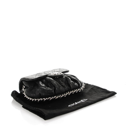 Chanel Washed Lambskin Quilted Mini Chain Around Flap Black 4 of 7