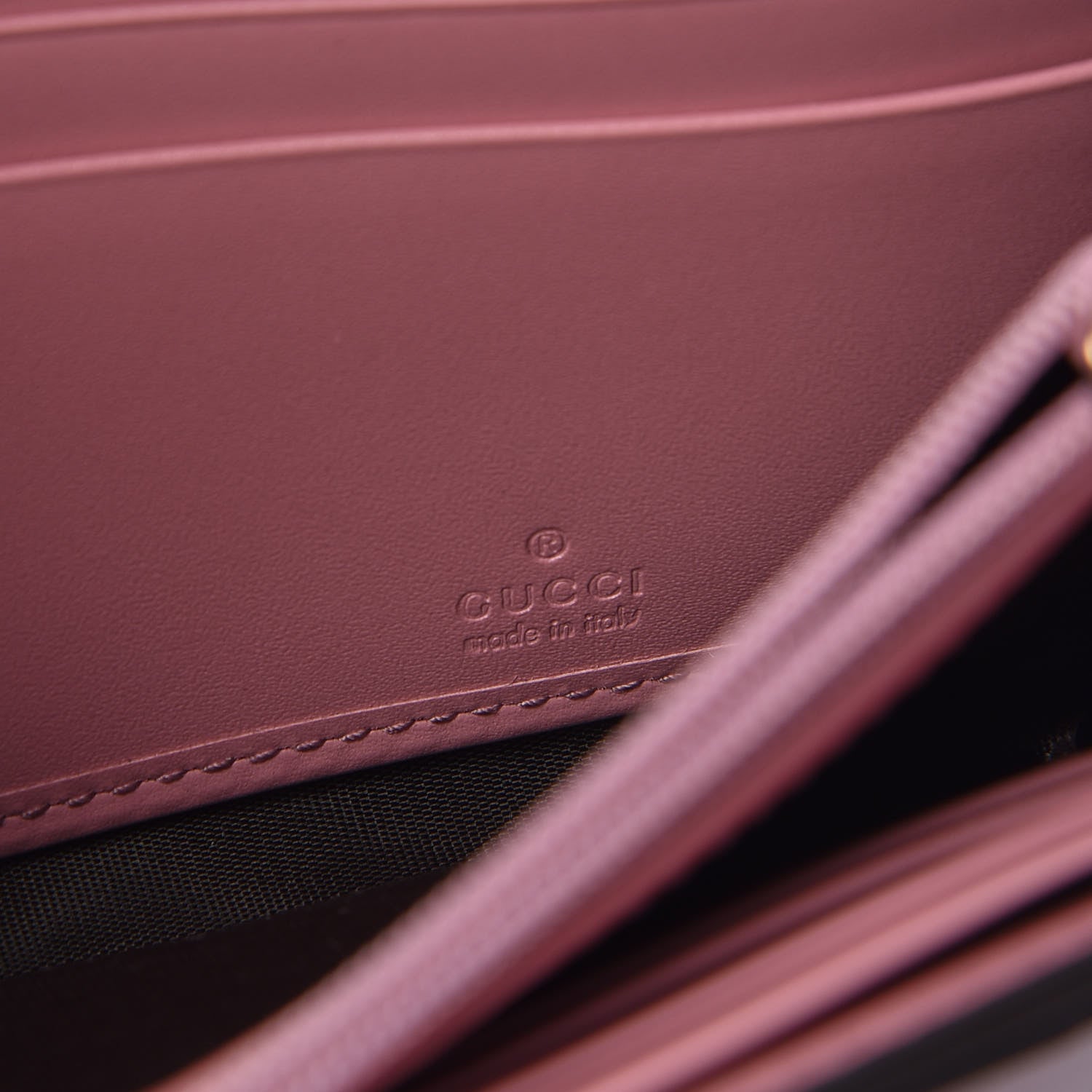 Gucci Guccissima Continental Flap Wallet Pink 6 of 7