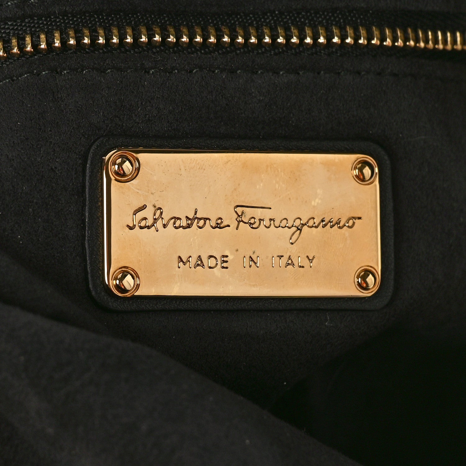 Salvatore Ferragamo Calfskin Fox Fur Medium Verve Double Zip Tote Black Multicolor 6 of 8