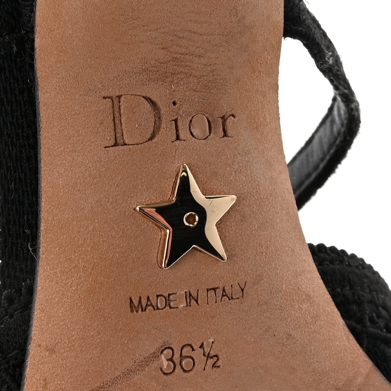 Christian Dior Fabric Cannage Pumps 36.5 Black 7 of 8